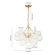 Load image into Gallery viewer, LightFixturesUSA - (OpenBox) Brass Cluster Sculpture Texture Glass Globe Bubble Chandelier - Chandelier - Brass - 8 - Lt