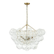 Load image into Gallery viewer, LightFixturesUSA - (OpenBox) Brass Cluster Sculpture Texture Glass Globe Bubble Chandelier - Chandelier - Brass - 8 - Lt
