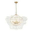 Load image into Gallery viewer, LightFixturesUSA - (OpenBox) Brass Cluster Sculpture Texture Glass Globe Bubble Chandelier - Chandelier - Brass - 8 - Lt