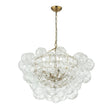 Load image into Gallery viewer, LightFixturesUSA - (OpenBox) Brass Cluster Sculpture Texture Glass Globe Bubble Chandelier - Chandelier - Brass - 8 - Lt