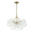 Load image into Gallery viewer, LightFixturesUSA - (OpenBox) Brass Cluster Sculpture Texture Glass Globe Bubble Chandelier - Chandelier - Brass - 8 - Lt