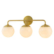 Load image into Gallery viewer, LightFixturesUSA - (OpenBox) Brass Daisy 3 - Light Opal Glass Globe Vanity Light - Wall Sconce - Brass -