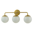 Load image into Gallery viewer, LightFixturesUSA - (OpenBox) Brass Daisy 3 - Light Opal Glass Globe Vanity Light - Wall Sconce - Brass -