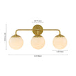 Load image into Gallery viewer, LightFixturesUSA - (OpenBox) Brass Daisy 3 - Light Opal Glass Globe Vanity Light - Wall Sconce - Brass -