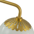 Load image into Gallery viewer, LightFixturesUSA - (OpenBox) Brass Daisy 3 - Light Opal Glass Globe Vanity Light - Wall Sconce - Brass -