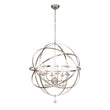 Load image into Gallery viewer, LightFixturesUSA - (OpenBox) Classic 8 - Light Sphere Chandelier with Crystal Accents - Chandelier - Nickel -