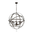 Load image into Gallery viewer, LightFixturesUSA - (OpenBox) Classic 8 - Light Sphere Chandelier with Crystal Accents - Chandelier - Nickel -