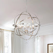 Load image into Gallery viewer, LightFixturesUSA - (OpenBox) Classic 8 - Light Sphere Chandelier with Crystal Accents - Chandelier - Nickel -