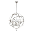 Load image into Gallery viewer, LightFixturesUSA - (OpenBox) Classic 8 - Light Sphere Chandelier with Crystal Accents - Chandelier - Nickel -
