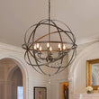 Load image into Gallery viewer, LightFixturesUSA - (OpenBox) Classic 8 - Light Sphere Chandelier with Crystal Accents - Chandelier - Oiled Rubbed Bronze -