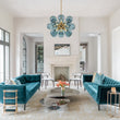 Load image into Gallery viewer, LightFixturesUSA - (OpenBox) Cluster Blue Glass Bubble Chandelier - Chandelier -