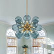 Load image into Gallery viewer, LightFixturesUSA - (OpenBox) Cluster Blue Glass Bubble Chandelier - Chandelier -