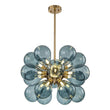 Load image into Gallery viewer, LightFixturesUSA - (OpenBox) Cluster Blue Glass Bubble Chandelier - Chandelier -