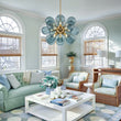 Load image into Gallery viewer, LightFixturesUSA - (OpenBox) Cluster Blue Glass Bubble Chandelier - Chandelier -