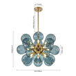 Load image into Gallery viewer, LightFixturesUSA - (OpenBox) Cluster Blue Glass Bubble Chandelier - Chandelier -