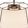 Load image into Gallery viewer, LightFixturesUSA - (OpenBox) Contemporary Wide Linen Drum Brass Semi Flush Mount - Ceiling Light - 4 - Lt - Black