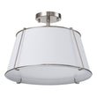 Load image into Gallery viewer, LightFixturesUSA - (OpenBox) Contemporary Wide Linen Drum Brass Semi Flush Mount - Ceiling Light - 4 - Lt - Brass