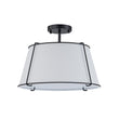 Load image into Gallery viewer, LightFixturesUSA - (OpenBox) Contemporary Wide Linen Drum Brass Semi Flush Mount - Ceiling Light - 4 - Lt - Brass