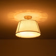 Load image into Gallery viewer, LightFixturesUSA - (OpenBox) Contemporary Wide Linen Drum Brass Semi Flush Mount - Ceiling Light - 4 - Lt - Brass