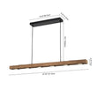 Load image into Gallery viewer, LightFixturesUSA - (OpenBox) Dimmable LED Linear Oak Wood Kitchen Island Pendant - Chandelier - 8 - Lt -