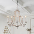 Load image into Gallery viewer, LightFixturesUSA - (OpenBox) Distressed White Shabby Chic Candle Style Chandelier - Chandelier -
