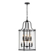 Load image into Gallery viewer, LightFixturesUSA - (OpenBox) Farmhouse Wide Clear Glass Cylinder Cage Pendant - Chandelier - Black -
