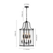 Load image into Gallery viewer, LightFixturesUSA - (OpenBox) Farmhouse Wide Clear Glass Cylinder Cage Pendant - Chandelier - Black -