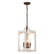 Load image into Gallery viewer, LightFixturesUSA - (OpenBox) Farmhouse Wood Cylinder Pendant Light - Chandelier -