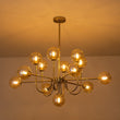 Load image into Gallery viewer, LightFixturesUSA - (OpenBox) Glam 13 - Light Sputnik Glass Globe Bubble Chandelier - Chandelier - Brass -