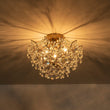 Load image into Gallery viewer, LightFixturesUSA - (OpenBox) Glam Bloom Draped Crystal Accented Semi Flush Mount - Ceiling Light - 16.7in -
