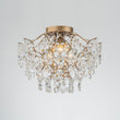 Load image into Gallery viewer, LightFixturesUSA - (OpenBox) Glam Bloom Draped Crystal Accented Semi Flush Mount - Ceiling Light - 16.7in -