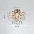 Load image into Gallery viewer, LightFixturesUSA - (OpenBox) Glam Bloom Draped Crystal Accented Semi Flush Mount - Ceiling Light - 16.7in -