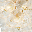 Load image into Gallery viewer, LightFixturesUSA - (OpenBox) Glam Brass Cluster Ribbed Glass Globe Bubble Chandelier - Chandelier - Brass -