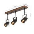 Load image into Gallery viewer, LightFixturesUSA - (OpenBox) Industrial 3 - Light Semi Flush Track Light - Ceiling Light -