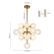 Load image into Gallery viewer, LightFixturesUSA - (OpenBox) Mid - Century Frosted Glass Bubble Tiered Sputnik Chandelier - Chandelier - Black -