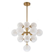 Load image into Gallery viewer, LightFixturesUSA - (OpenBox) Mid - Century Frosted Glass Bubble Tiered Sputnik Chandelier - Chandelier - Black -