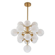 Load image into Gallery viewer, LightFixturesUSA - (OpenBox) Mid - Century Frosted Glass Bubble Tiered Sputnik Chandelier - Chandelier - Black -