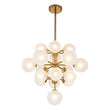 Load image into Gallery viewer, LightFixturesUSA - (OpenBox) Mid - Century Frosted Glass Bubble Tiered Sputnik Chandelier - Chandelier - Black -