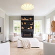 Load image into Gallery viewer, LightFixturesUSA - (OpenBox) Mid - Century Modern White Flush Mount Light - Ceiling Light - 23 in. (3 - Lt) -