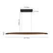 Load image into Gallery viewer, LightFixturesUSA - (OpenBox) Minimalist Linear Wood Dimmable LED Island Pendant - Chandelier - Walnut -