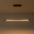 Load image into Gallery viewer, LightFixturesUSA - (OpenBox) Minimalist Linear Wood Dimmable LED Island Pendant - Chandelier - Walnut -