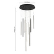 Load image into Gallery viewer, LightFixturesUSA - (OpenBox) Modern 12 - Light Black Cluster Tube LED Pendant Light - Chandelier - Black -