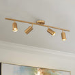 Load image into Gallery viewer, LightFixturesUSA - (OpenBox) Modern 4 - Light Linear Semi Flush Track Light - Ceiling Light - Gold -