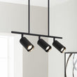 Load image into Gallery viewer, LightFixturesUSA - (OpenBox) Modern 4 - Light Linear Semi Flush Track Light - Chandelier - Black - 3 - Lt