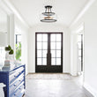 Load image into Gallery viewer, LightFixturesUSA - (OpenBox) Modern Farmhouse Drum Glass Semi Flush Mount - Ceiling Light -