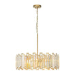 Load image into Gallery viewer, LightFixturesUSA - (OpenBox) Modern Glam Brass 6 - Light Crystal Drum Cage Chandelier - Chandelier - Brass -