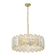 Load image into Gallery viewer, LightFixturesUSA - (OpenBox) Modern Glam Brass 6 - Light Crystal Drum Cage Chandelier - Chandelier - Brass -