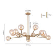 Load image into Gallery viewer, LightFixturesUSA - (OpenBox) Modern Sputnik Branching Bubble Chandelier - Chandelier - Brass -