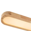 Load image into Gallery viewer, LightFixturesUSA - (OpenBox) Natural Wood Long Oval Dimmable LED Flush Mount - Ceiling Light - Included Control (3000K - 6000K) -