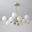 Load image into Gallery viewer, LightFixturesUSA - (OpenBox) Opal Glass Globe Sputnik Chandelier - Chandelier -
